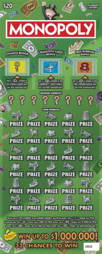 MONOPOLY™ Colorado scratch-off ticket