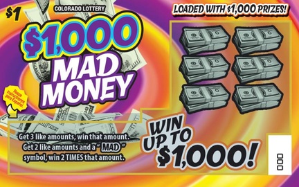 MAD MONEY Colorado scratch-off ticket