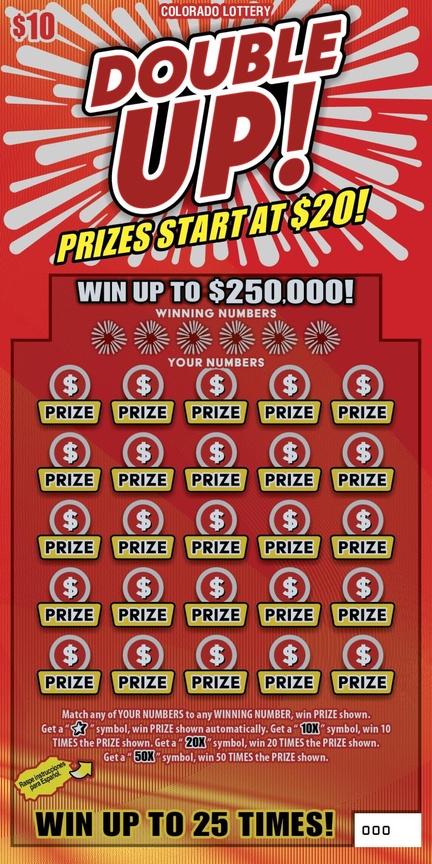 DOUBLE UP! Colorado scratch-off ticket