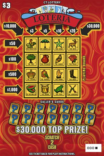 LOTERIA Connecticut scratch-off ticket