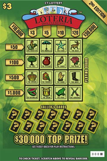LOTERIA 2ND EDITION Connecticut scratch-off ticket