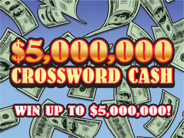 $5M CROSSWORD CASH Florida scratch-off ticket