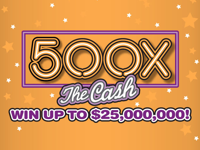 500X THE CASH Florida scratch-off ticket
