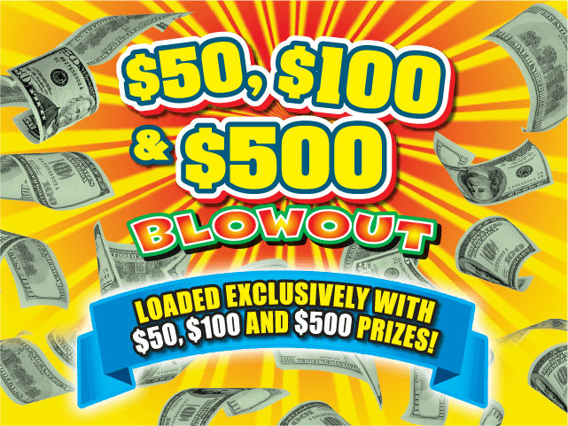 $50, $100 & $500 BLOWOUT Florida scratch-off ticket