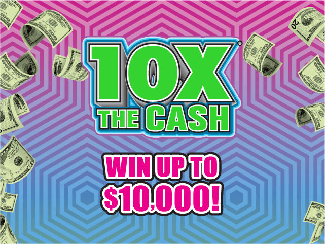10X THE CASH Florida scratch-off ticket