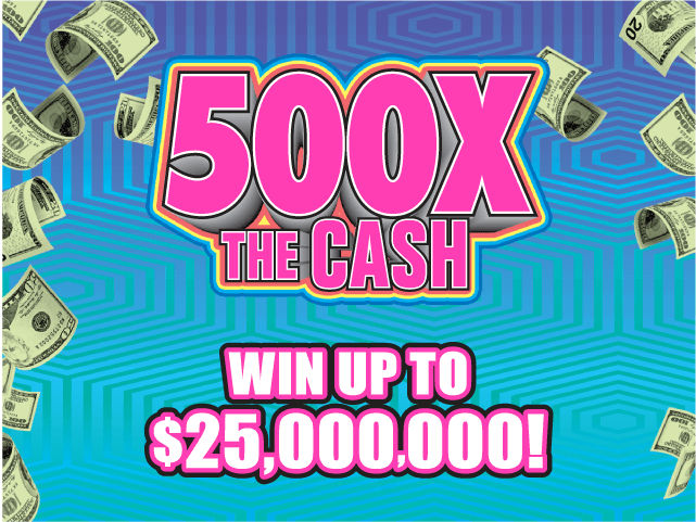 500X THE CASH Florida scratch-off ticket