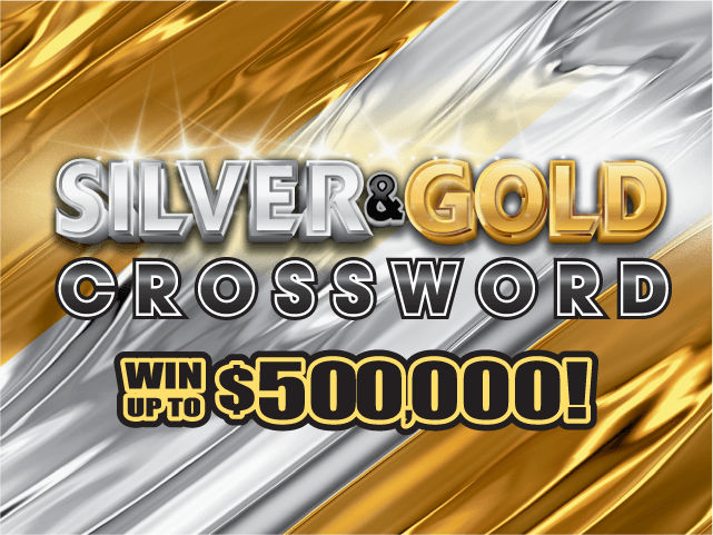 SILVER & GOLD CROSSWORD Florida scratch-off ticket