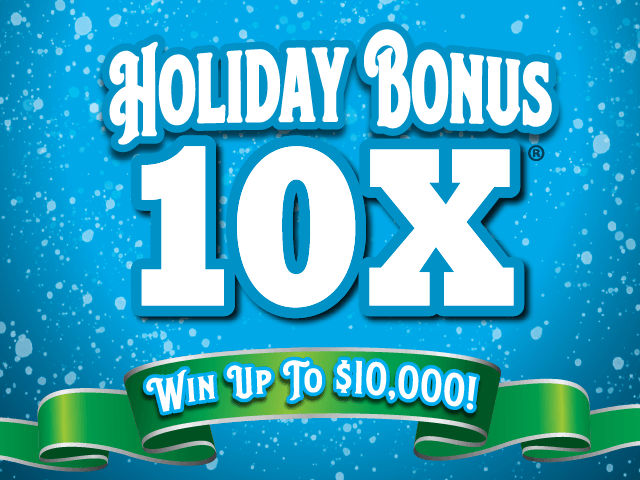 HOLIDAY BONUS 10X Florida scratch-off ticket