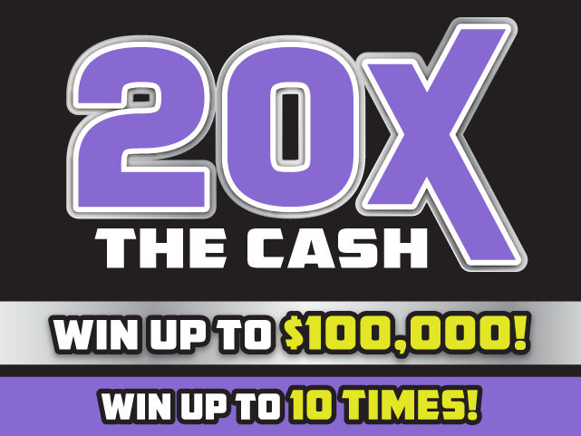 20X THE CASH Florida scratch-off ticket