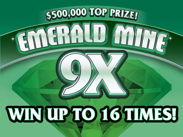EMERALD MINE 9X Florida scratch-off ticket