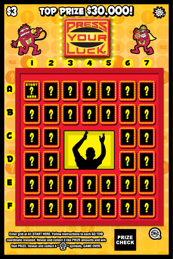 PRESS YOUR LUCK® Maryland scratch-off ticket