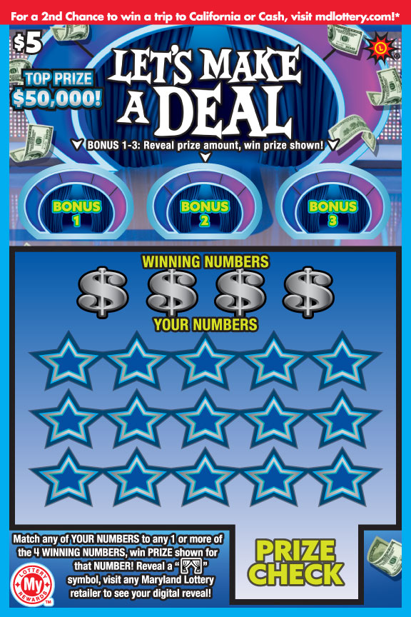 Let’s Make a Deal® Maryland scratch-off ticket
