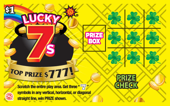 Lucky 7s Maryland scratch-off ticket