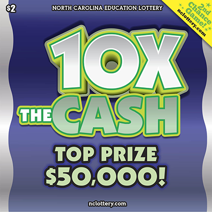 10X The Cash North Carolina scratch-off ticket