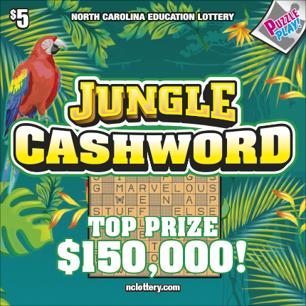 Jungle Cashword North Carolina scratch-off ticket