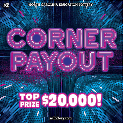 Corner Payout North Carolina scratch-off ticket