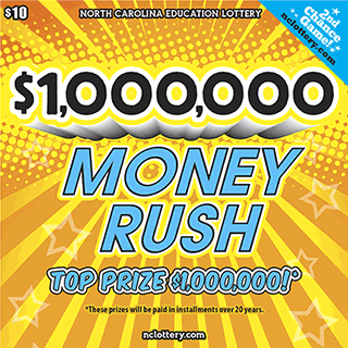 $1,000,000 Money Rush North Carolina scratch-off ticket