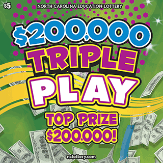 $200,000 Triple Play North Carolina scratch-off ticket