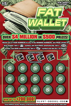 Fat Wallet New Jersey scratch-off ticket