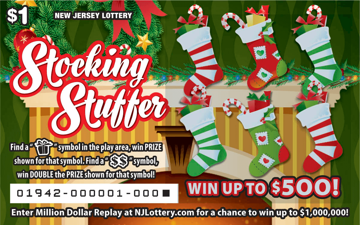 Stocking Stuffer New Jersey scratch-off ticket