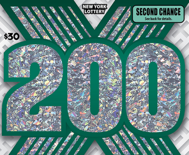X SERIES: 200X New York scratch-off ticket