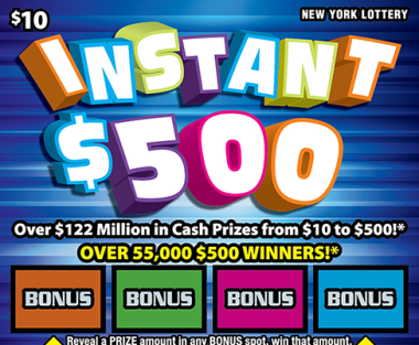 INSTANT $500 New York scratch-off ticket