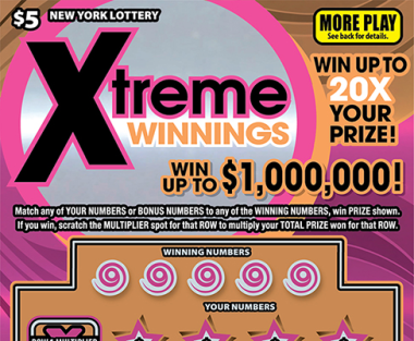 XTREME WINNINGS New York scratch-off ticket