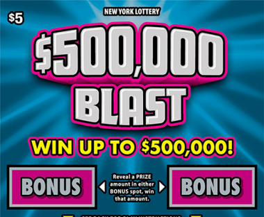 $500,000 BLAST New York scratch-off ticket