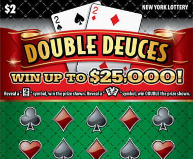 DOUBLE DEUCES New York scratch-off ticket