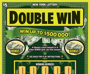 DOUBLE WIN New York scratch-off ticket