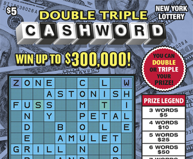 DOUBLE TRIPLE CASHWORD New York scratch-off ticket