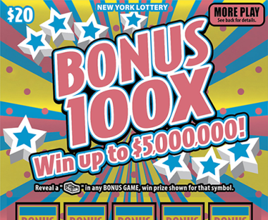 BONUS 100X New York scratch-off ticket