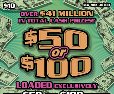 $50 OR $100 New York scratch-off ticket
