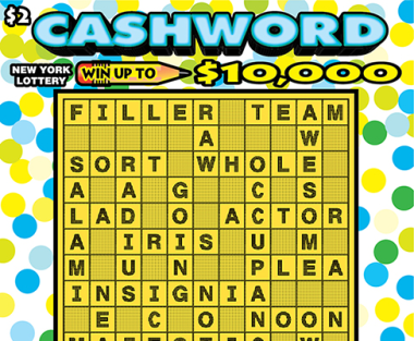 CASHWORD New York scratch-off ticket