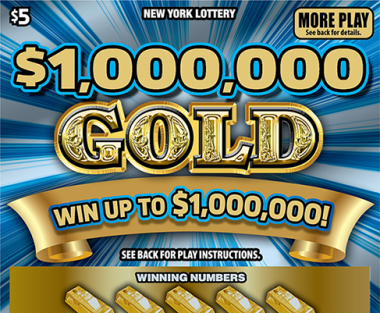 $1,000,000 GOLD New York scratch-off ticket