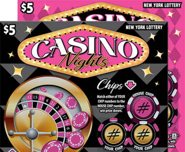 CASINO NIGHTS New York scratch-off ticket