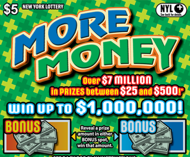 MORE MONEY New York scratch-off ticket