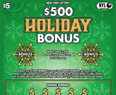 $500 HOLIDAY BONUS New York scratch-off ticket