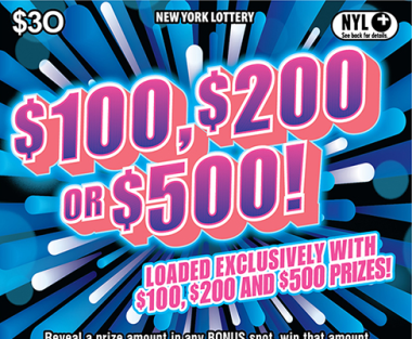 $100, $200 OR $500! New York scratch-off ticket