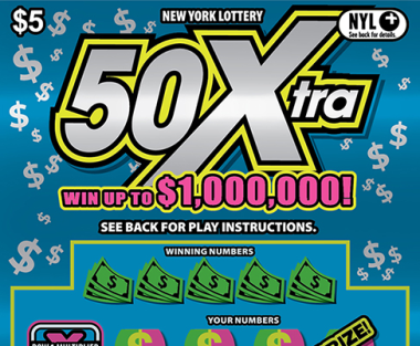 50Xtra New York scratch-off ticket