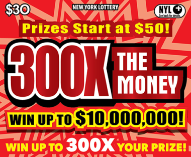 300X THE MONEY New York scratch-off ticket