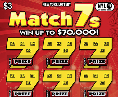MATCH 7s New York scratch-off ticket