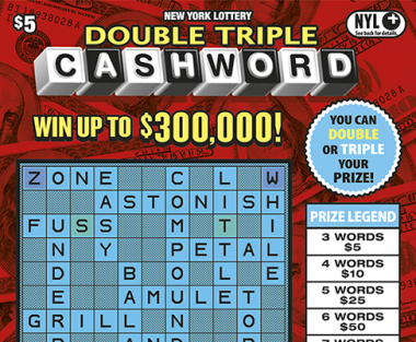 DOUBLE TRIPLE CASHWORD New York scratch-off ticket