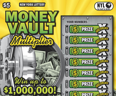 MONEY VAULT MULTIPLIER New York scratch-off ticket