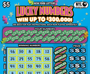 LUCKY NUMBERS New York scratch-off ticket