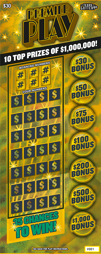 Premier Play Texas scratch-off ticket