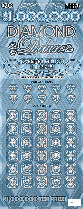 $1,000,000 Diamond Deluxe Texas scratch-off ticket