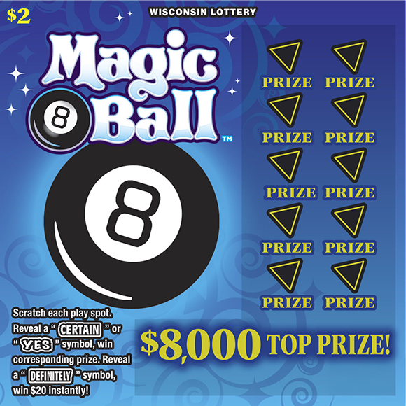 MAGIC 8 BALL™ Wisconsin scratch-off ticket