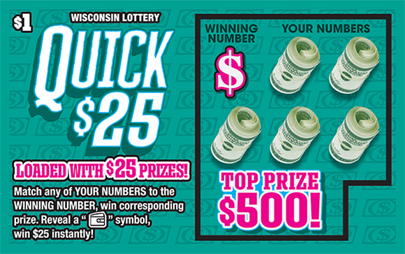 QUICK $25 Wisconsin scratch-off ticket