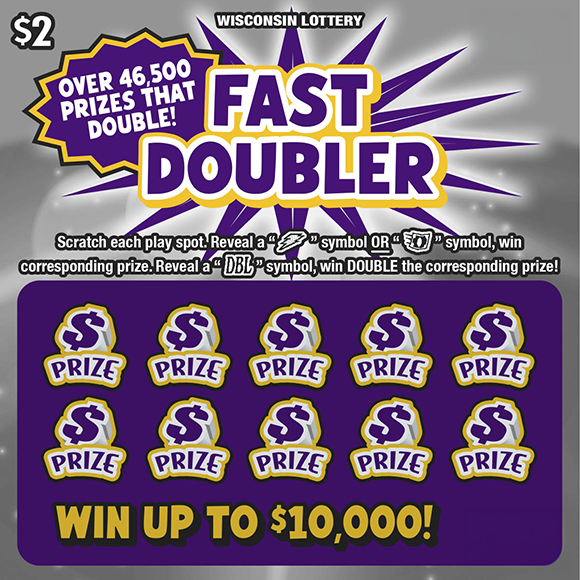FAST DOUBLER Wisconsin scratch-off ticket